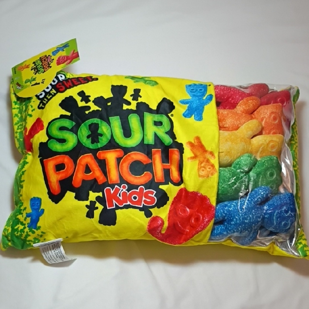 NWT Sour Patch Kids Plush Candy Pillow - Multicolor